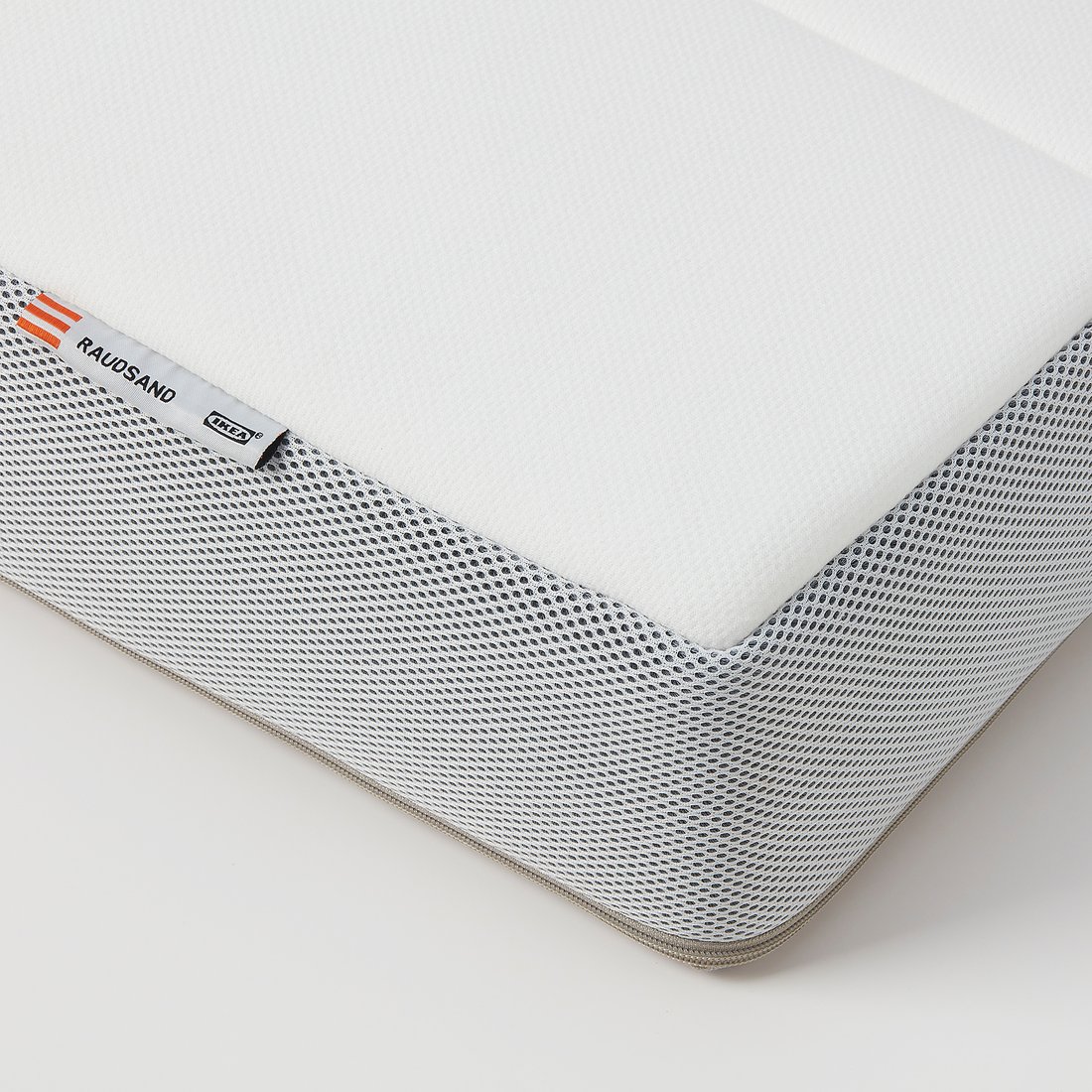 RAUDSAND Futon pocket sprung mattress, firm grey, 90x200 cm IKEA