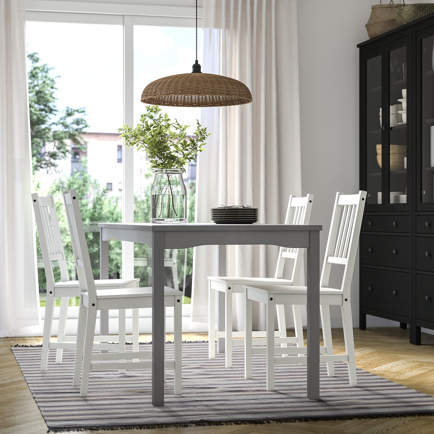 RÅVAROR rug, flatwoven, handwoven black/brown grey, 170x240 cm - IKEA