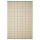 The RIDSTIG beige and green striped rug. It is rectangular with a flat-woven surface, perfect for dining areas and easy to clean.
