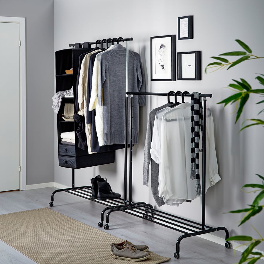 RIGGA clothes rack, black IKEA