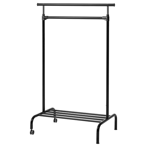 RIGGA clothes rack, with 2 clothes rails/black IKEA