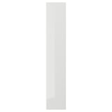 RINGHULT Door, high-gloss light grey, 15x80 cm
