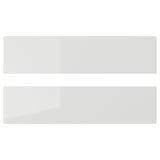 RINGHULT Drawer front, high-gloss light grey, 40x10 cm