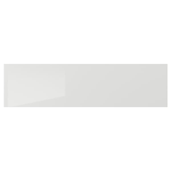 RINGHULT Drawer front, high-gloss light grey, 75x20 cm