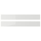 RINGHULT Drawer front, high-gloss light grey, 75x10 cm