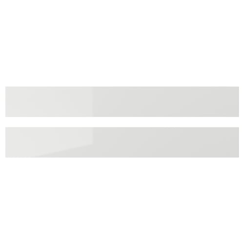 Grey high-gloss kitchen cabinet fronts, sleek and modern design, durable, easy-to-clean surface.