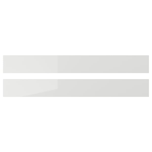 RINGHULT Drawer front, high-gloss light grey, 80x10 cm
