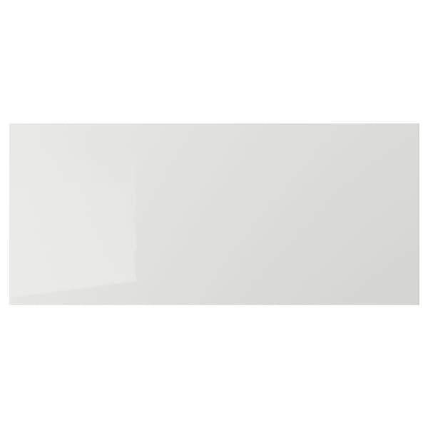 RINGHULT Drawer front, high-gloss light grey, 90x40 cm