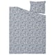RODGERSIA Duvet cover and pillowcase, blue/white, 150x200/50x60 cm
