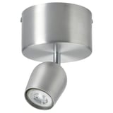 RÖKFRI Ceiling spotlight with 1 spot, aluminium-colour