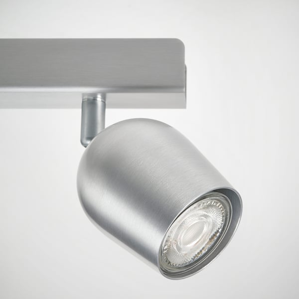 RÖKFRI Ceiling spotlight with 3 spots, aluminium-colour