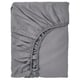 RÖNNVECKMAL Fitted sheet, grey, 160x200 cm