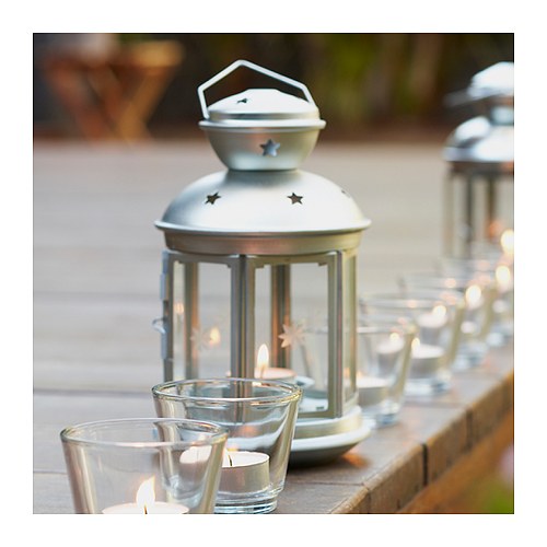 ROTERA Lantern for tealight, in/outdoor galvanised, 21 cm IKEA