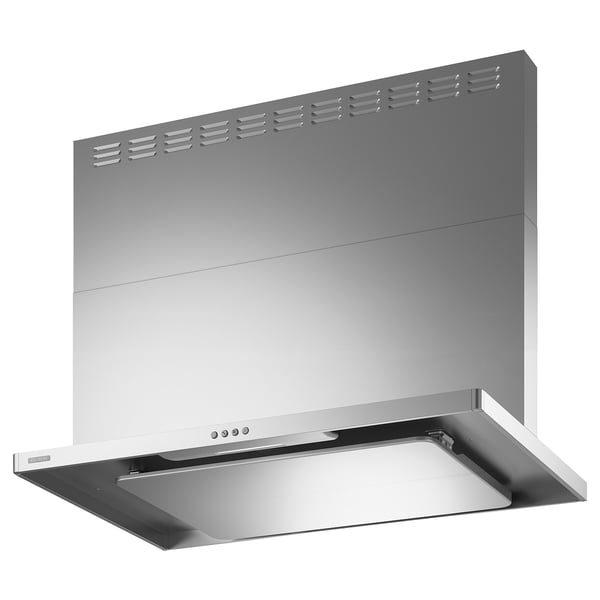 ROTERAD Wall mounted extractor hood, silver-colour