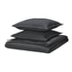 RUNDHAGTORN Duvet cover and 2 pillowcases, anthracite, 200x200/50x60 cm