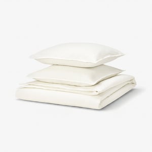 RUNDHAGTORN Duvet cover and 2 pillowcases, white, 200x200/50x60 cm
