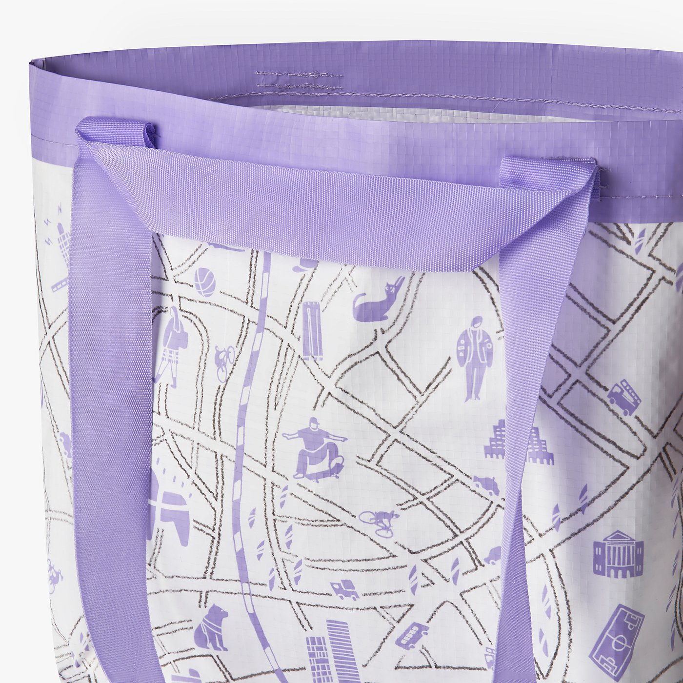 SÄDERSSLAG bag, lilac patterned, 27x18x27 cm - IKEA
