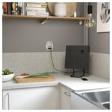 SÄLJAN Worktop, light grey mineral effect/mineral effect, 126x65x3.8 cm