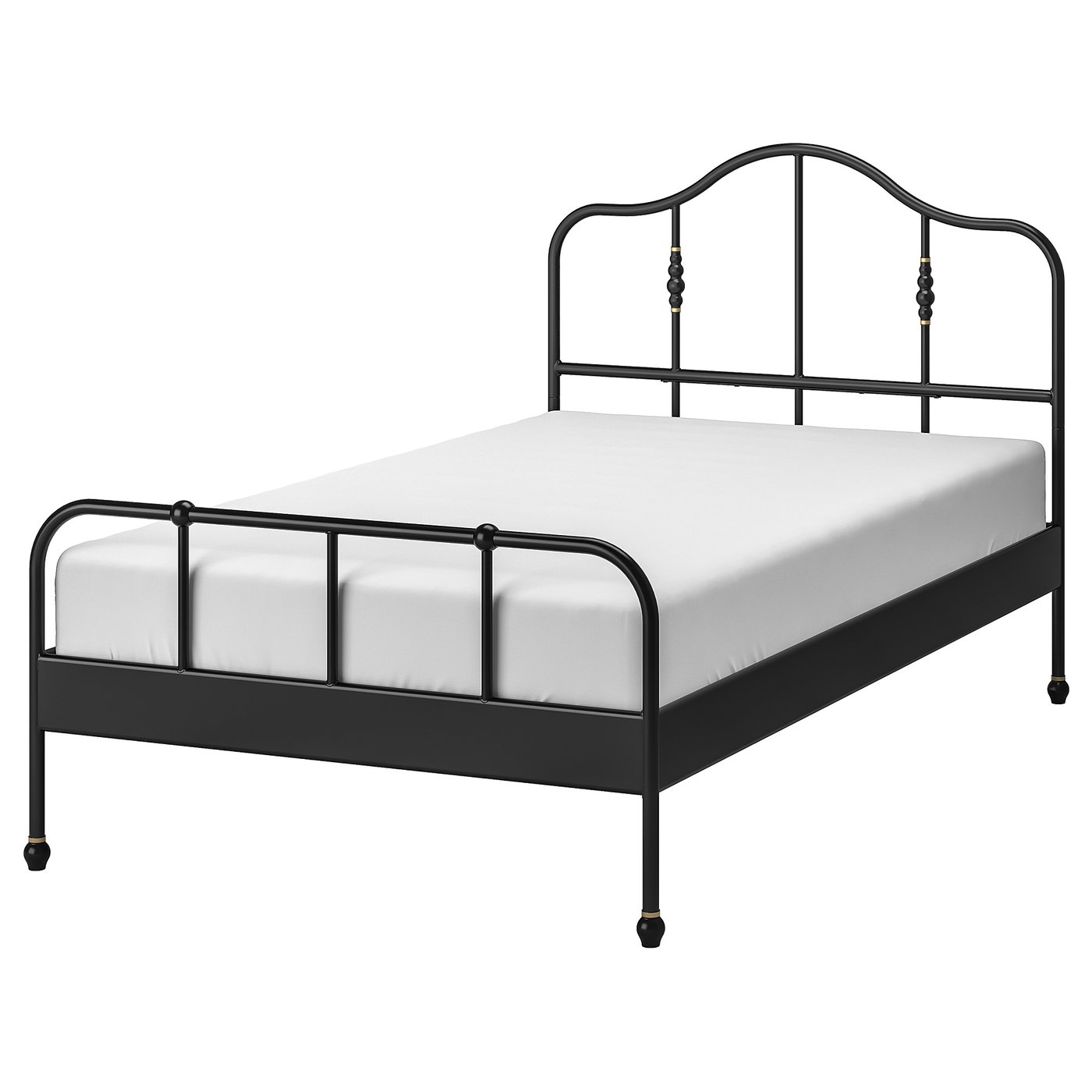 SAGSTUA bed frame, black/Luröy, 120x200 cm IKEA