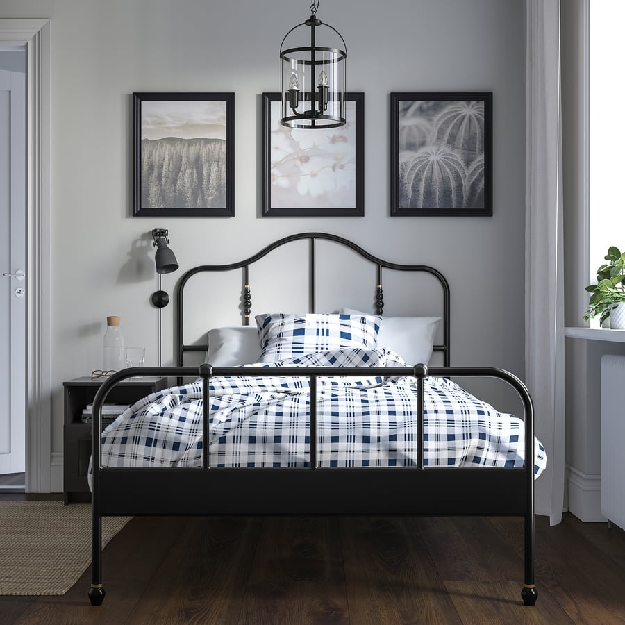 SAGSTUA bed frame, black, 120x200 cm IKEA