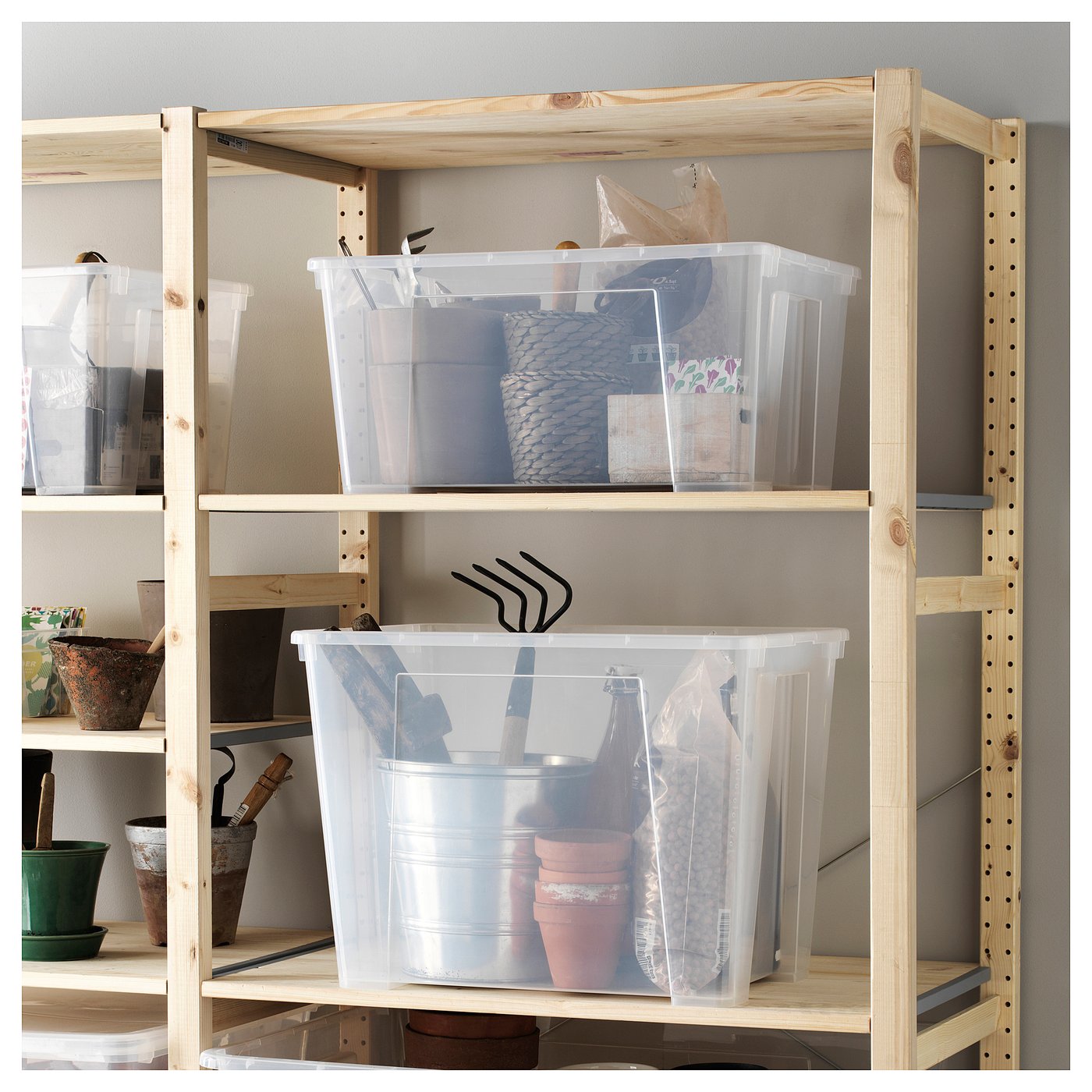SAMLA box, transparent, 56x39x42 cm/65 l - IKEA