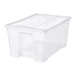 Samla Box With Lid 57x39x28 Cm 45 L Ikea