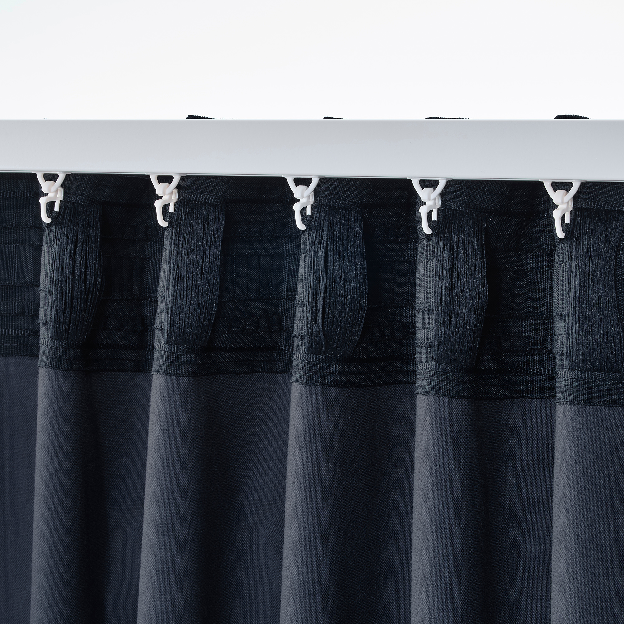 SANELA Room darkening curtains, 1 pair, dark blue, 140x250 cm IKEA