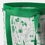 SÅSKÄPPA Bag, green patterned, 27x18x27 cm
