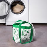SÅSKÄPPA Bag, green patterned, 27x18x27 cm