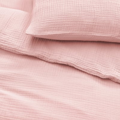 SCHERSMIN Duvet cover and pillowcase, pale pink, 150x200/50x60 cm