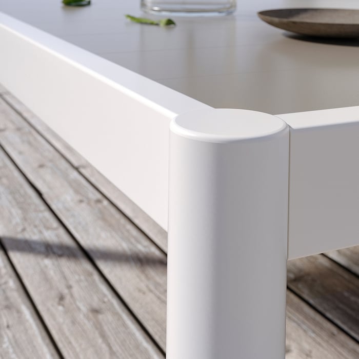 SEGERÖN coffee table, outdoor, white/beige, 73x73 cm IKEA