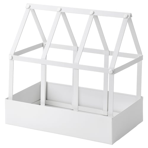 SENAPSKÅL greenhouse - steel, powder coat, 2-tier, supports plants & displays.