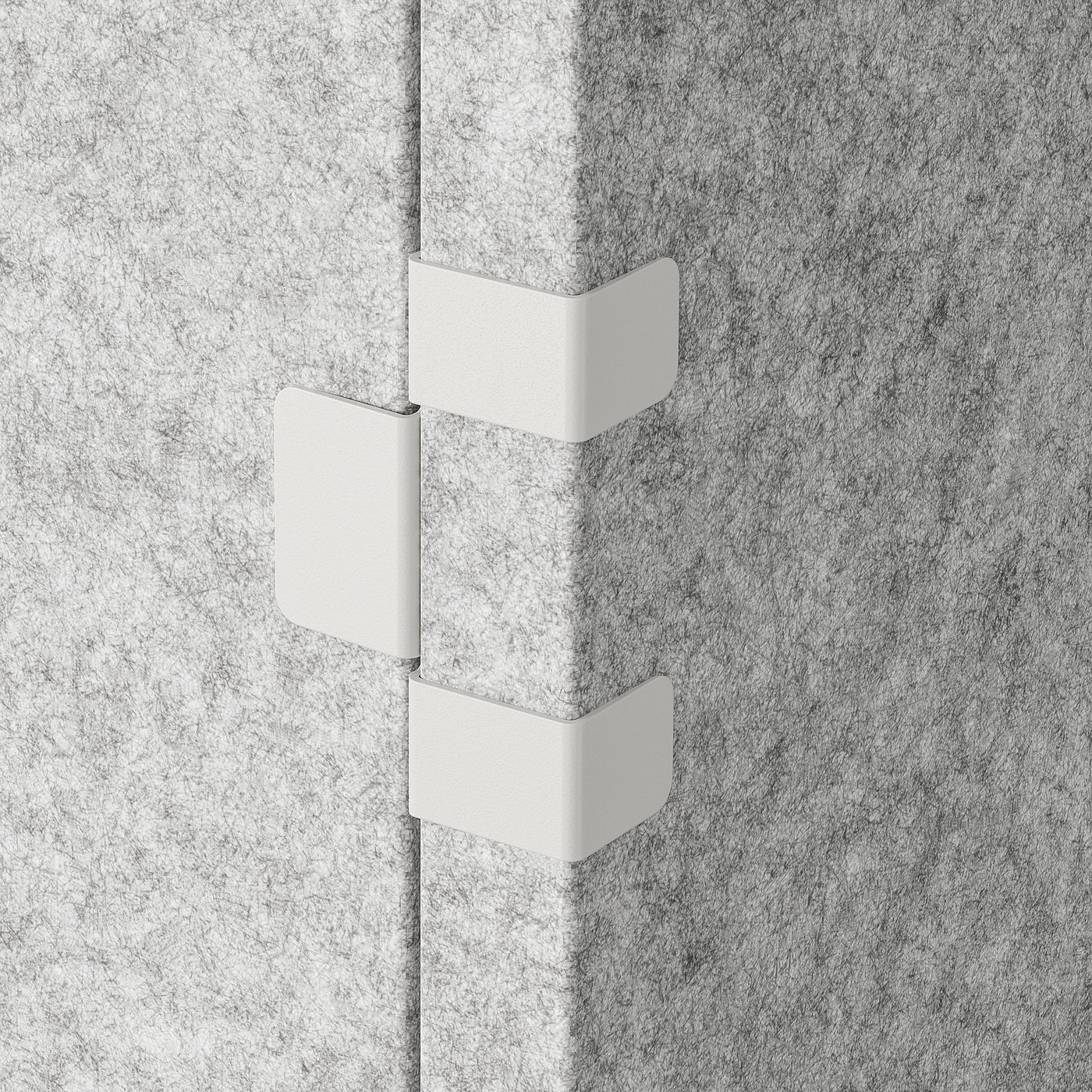 SIDORNA 3-pc crnr connection fittings set, grey - IKEA