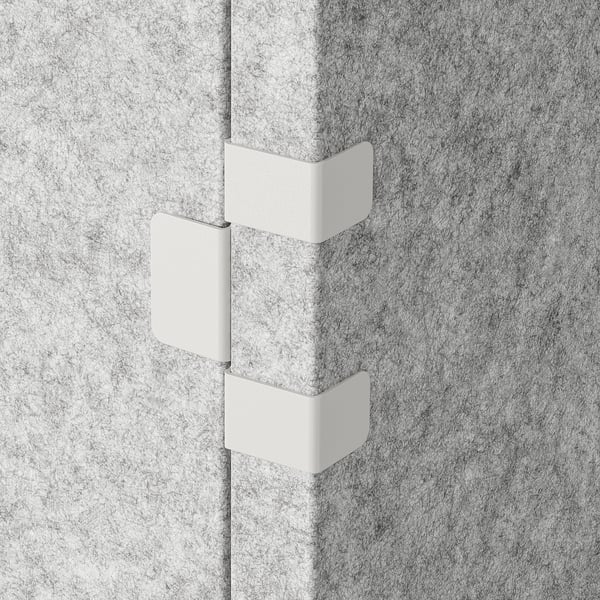 SIDORNA 3-pc crnr connection fittings set, grey