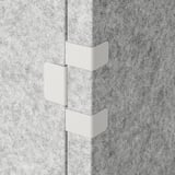 SIDORNA 3-pc crnr connection fittings set, grey