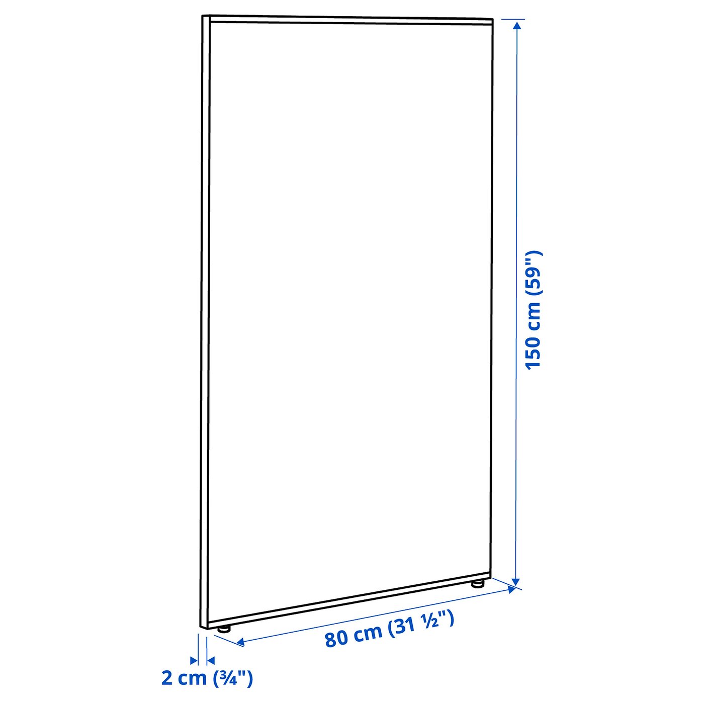 SIDORNA room divider, grey, 80x150 cm - IKEA