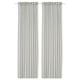 Option: SILVERLÖNN Sheer curtains, 1 pair, light grey/with heading tape, 145x250 cm