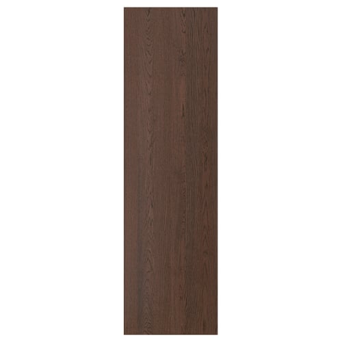 Dark wood panel, rectangular, oak veneer, modern yet classic design, flat surface, timeless appeal, natural wood grain pattern.