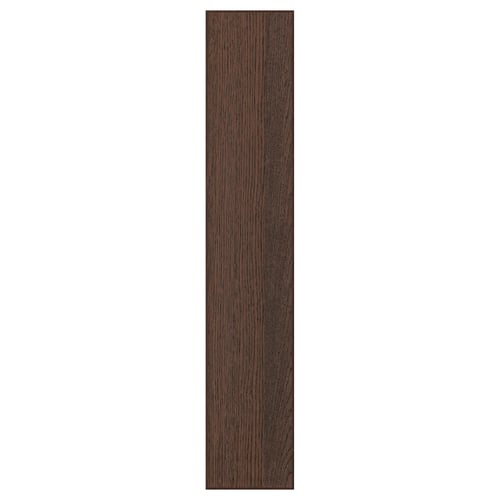 SINARP dark oak wood panel, modern design, rectangle, solid wood edge.