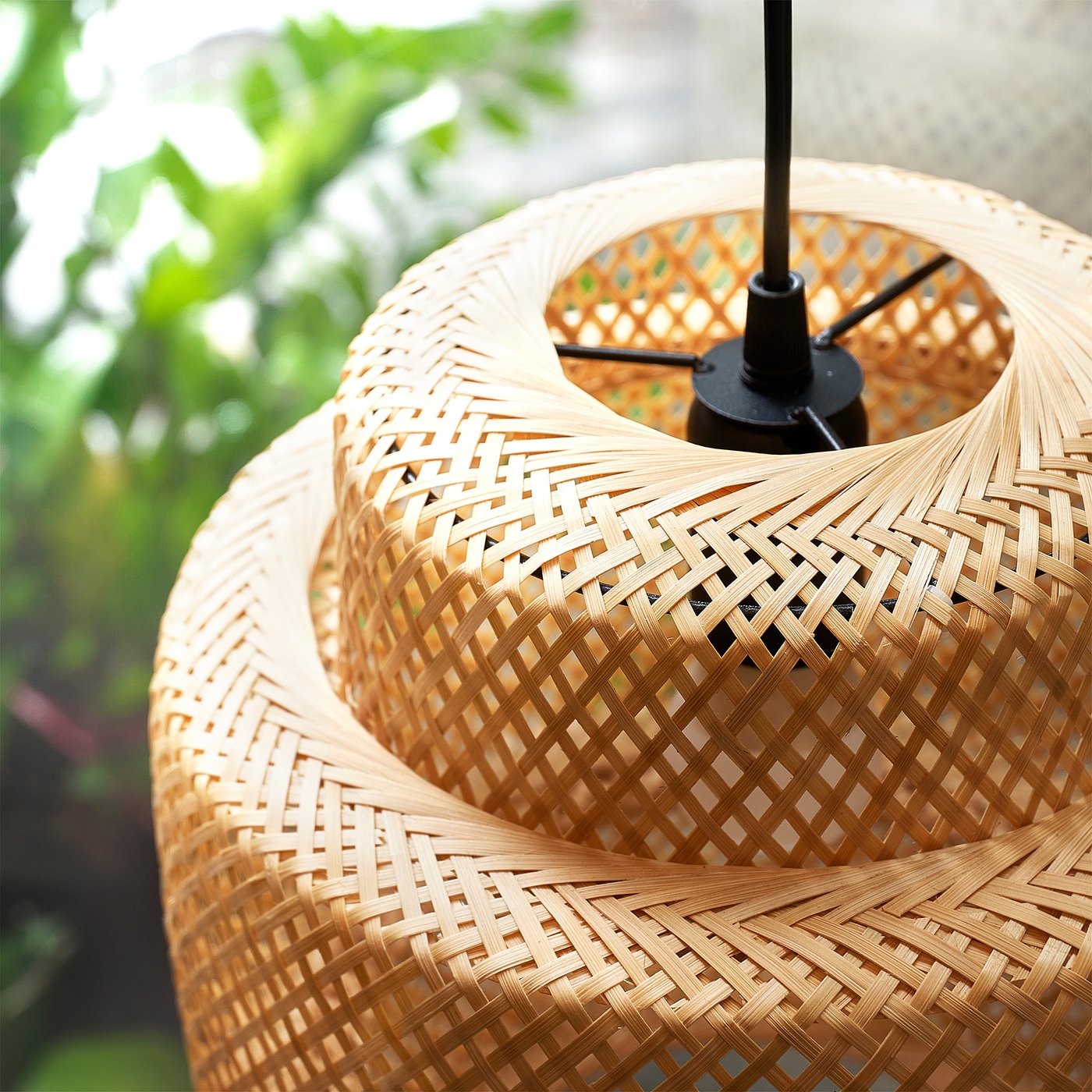 SINNERLIG pendant lamp, bamboo/handmade, 27 cm - IKEA