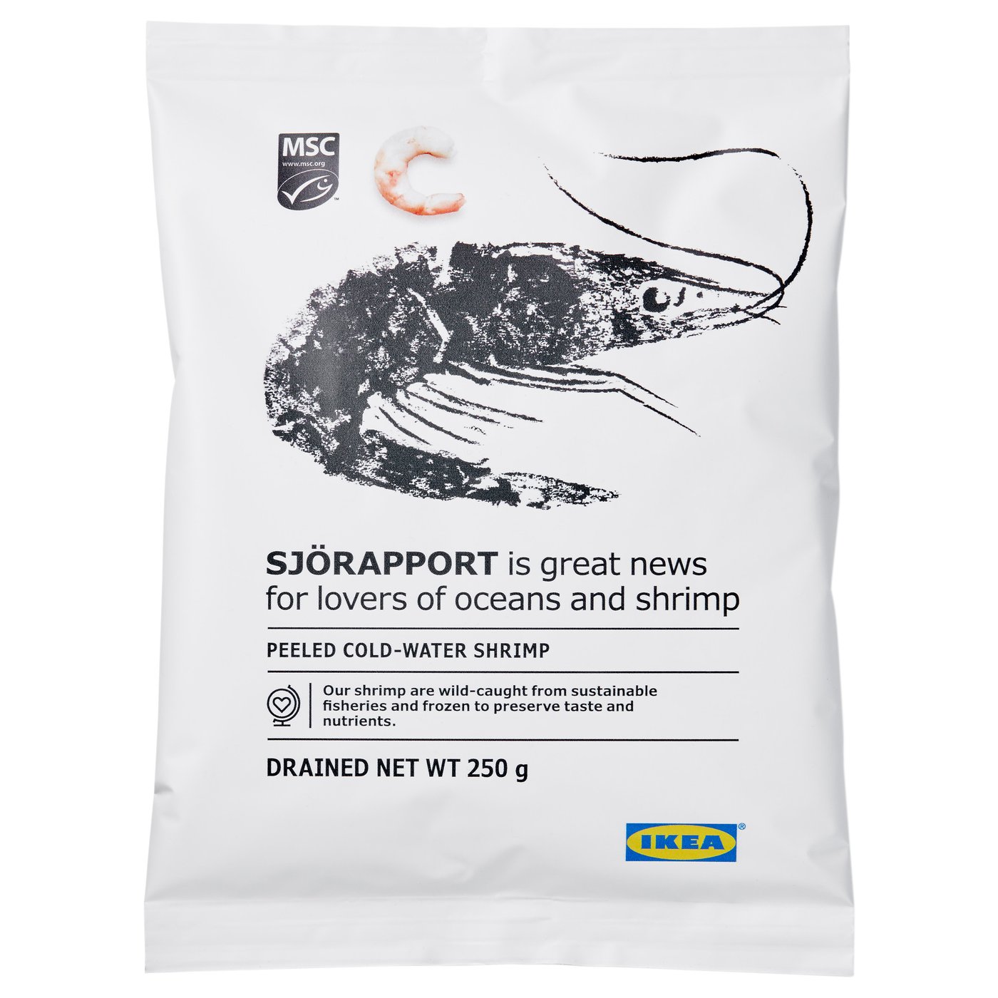 SJÖRAPPORT peeled shrimps, MSC certified/frozen - IKEA