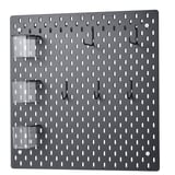 SKÅDIS Pegboard combination, black, 56x56 cm