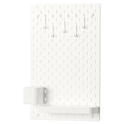 SKÅDIS Pegboard combination, white, 36x56 cm