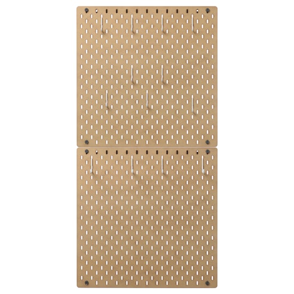 SKÅDIS Pegboard combination, wood, 56x112 cm
