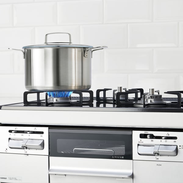 SKÄRKIND Natural gas 13A12A hob w fish grill, 59 cm