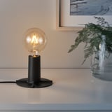 SKALLRAN Table lamp base, dark grey/metal