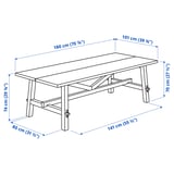 SKOGSTA Table, acacia, 180x101x74 cm