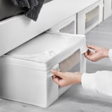 SKUBB Storage case with mesh window, white, 44x55x19 cm