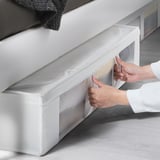SKUBB Storage case with mesh window, white, 93x55x19 cm