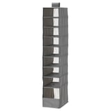 SKUBB Storage with 9 compartments, dark grey, 22x34x120 cm